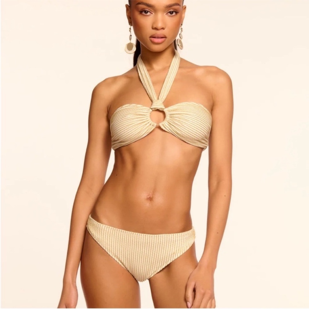 Ramy Brook Cream Halter Ring Bikini